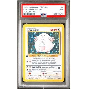 PSA 7 Leveinard Chansey Holo Rare NM 3 French Base 1st Edition  Pokemon 84916943